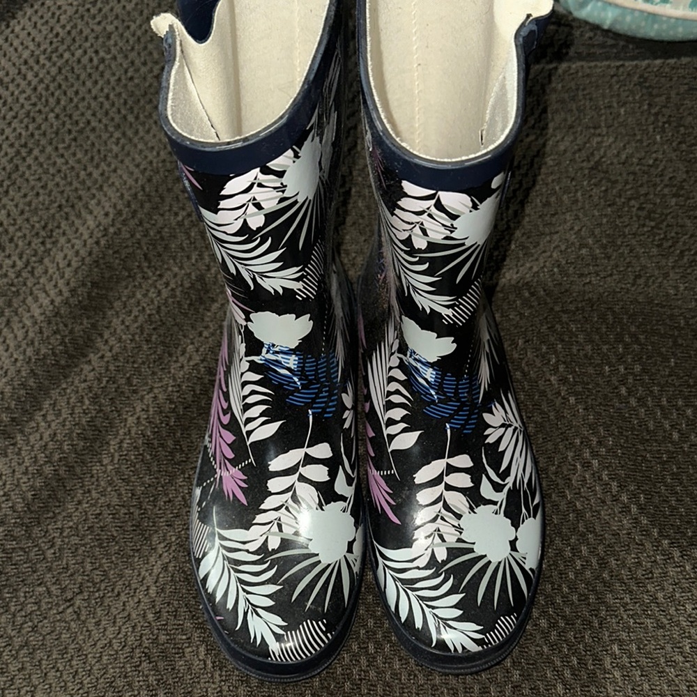 Floral Patterned Women's Rain Boots Sz 7